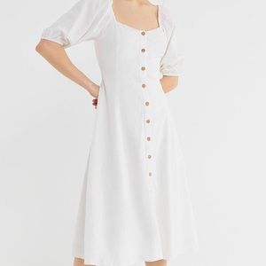 Urban Outfitters Puff Sleeve Maria Midi Dress